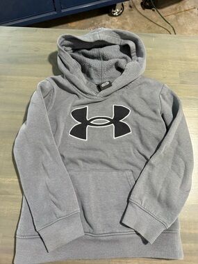 Under Armour Gray Hoodie with Black Logo Tag